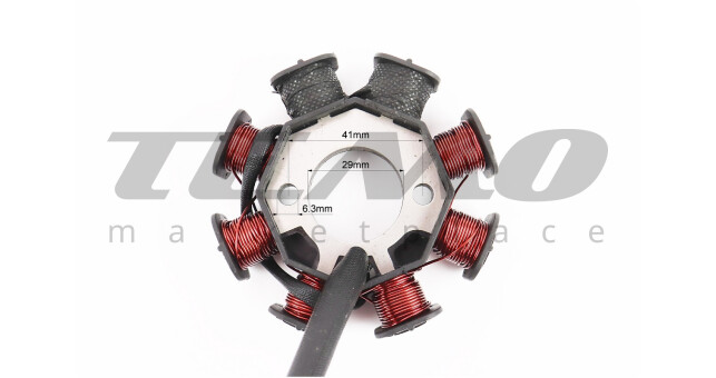 Статор магнето (генератора) (8 котушок роз'єм "мама 2+2") висота 25мм - фото 3