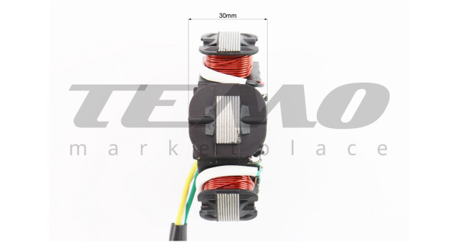 Статор магнето (генератора) (6 котушок роз'єм "мама 3+2") висота 30мм - фото 4