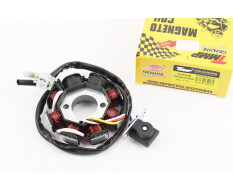 Статор магнето (генератора) (8 катушек разъем "мама 2+2") высота 28мм