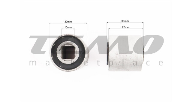 Сайлентблок двигуна D30мм*L30мм (всередині квадрат) Yamaha 90 STELS, к-кт 2шт - фото 2