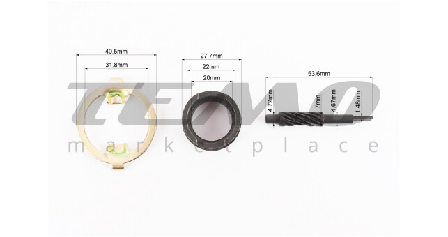 Шестерня привода спидометра к-кт 3шт, тип 3 - фото 2