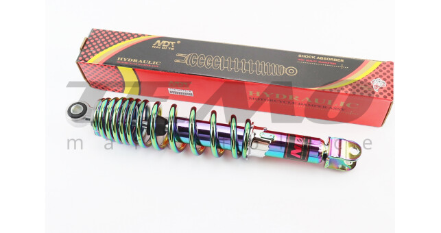 Амортизатор задній NAIDITE GY6 L-330 мм d-55 мм (втулка 10 мм вилка 8 мм) плазма - фото 1