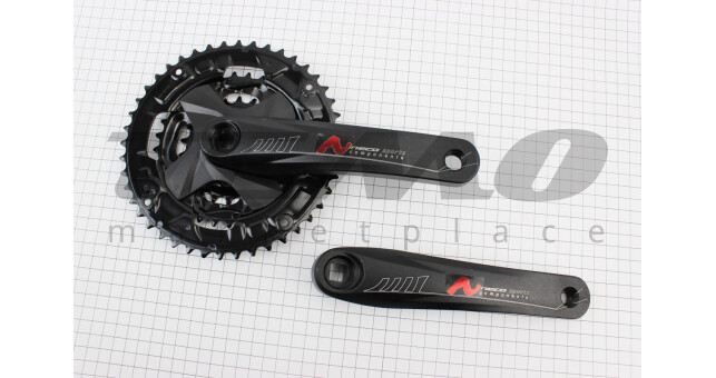 Шатуны "квадрат" 170 мм, 44.32.22T MTB, алюминиевые, чёрные NSA-3007 - фото 1