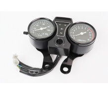 Спідометр в зборі "подвійний" 120 км/год. тахометр механічний (вузьке кріплення, 2 фішки тато)