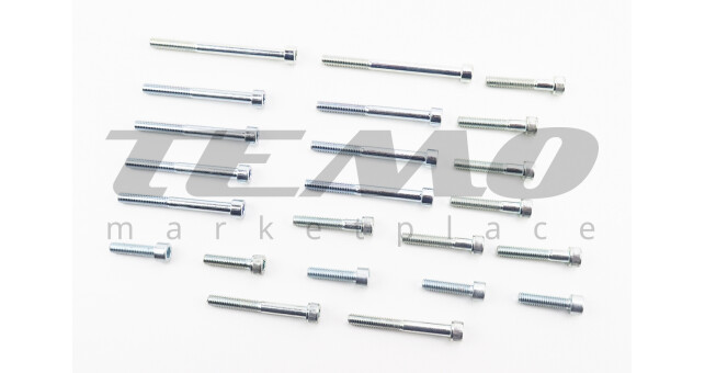 Болти двигуна к-кт (М6х25mm-5шт, М6х35mm-7шт, М6х50mm-2шт, М6х60mm-7шт, М6х75mm-2шт) Юпітер - фото 1
