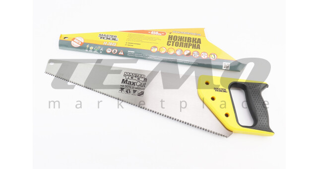 Ножівка по дереву 450мм, 9TPI MAX CUT, загартований зуб, 3D заточування 14-2845 - фото 1