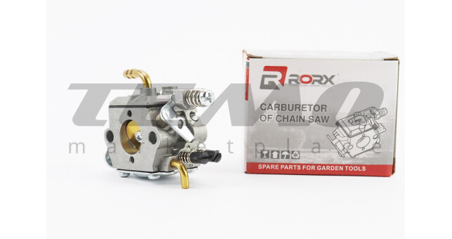 Карбюратор RORX 4500/5200 металеві штуцери + підкачка - фото 1