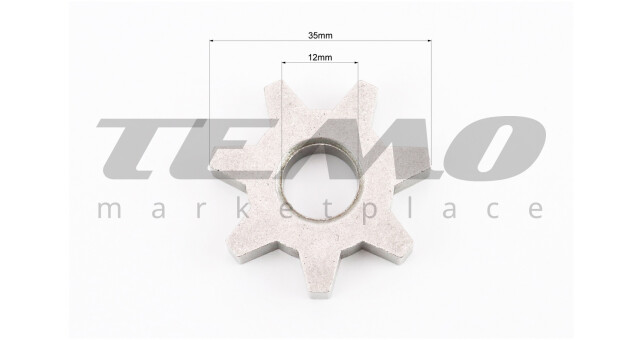 Звезда цепи 3/8-7 (D-35mm, d-12mm, H-7mm) Einhell, Craft - фото 2