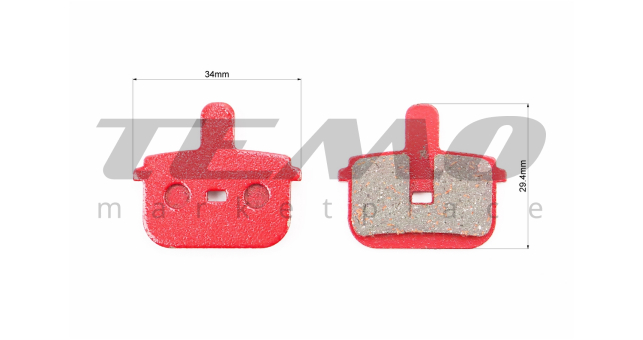 Гальмівні колодки Disk-brake (Kugoo G-Booster,M5,V1,G2 Pro, Bolids Boli-BB8), червоні YL-1059 - фото 2