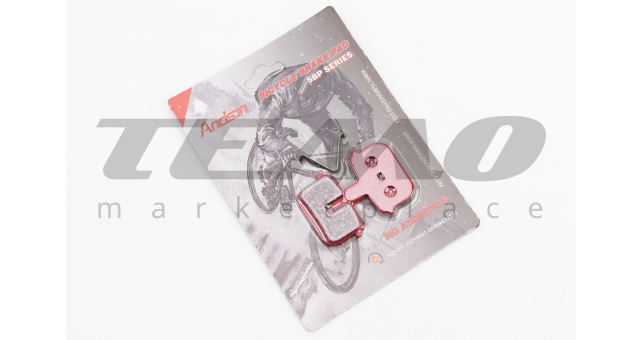 Гальмівні колодки Disk-brake (Kugoo G-Booster,M5,V1,G2 Pro, Bolids Boli-BB8), червоні YL-1059 - фото 1