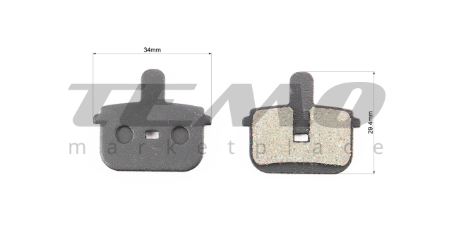 Гальмівні колодки Disk-brake (Kugoo G-Booster,M5,V1,G2 Pro, Bolids Boli-BB8), чорні YL-1059 - фото 2
