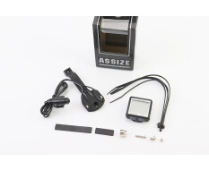 Велокомпьютер 11-функций, проводной, чёрный AS-100 (без батареек)