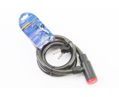 Замок противоугонный тросовый 1000х15мм под ключ, TY403