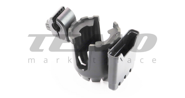 Тримач телефону та фляги на кермо, регульований, чорний - фото 2