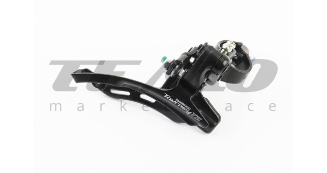 Перекидка цепи передняя с верхней тягой, крепл. 28,6мм, под звезду 42Т, чёрная FD-TZ 500 - фото 1