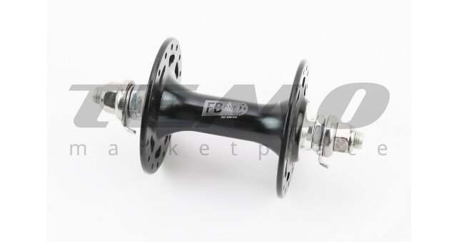 Втулка передня FIX алюмінієва 14Gx32H, 2 пром-підшипники 6000 2RS, під гайку, чорна FB-A266В - фото 1