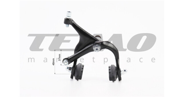 Тормоз ROAD V-brake клещевого типа, передний+задний, ход колодки 37-48мм, алюминиевый, чёрный AR-2004D - фото 4