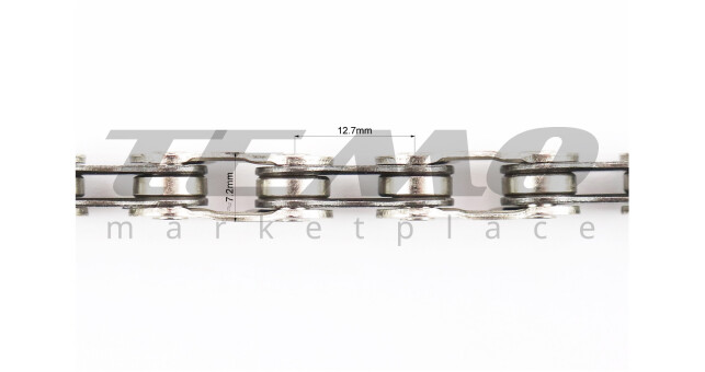 Цепь приводная 1/2х3/32х114L 8 скоростей, серебристо-чёрная SCH-800 - фото 2