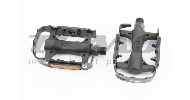 Педали MTB 9/16" (106x64.5x28.5mm) пластико-алюминиевые, чёрные LU-C25 - фото 1