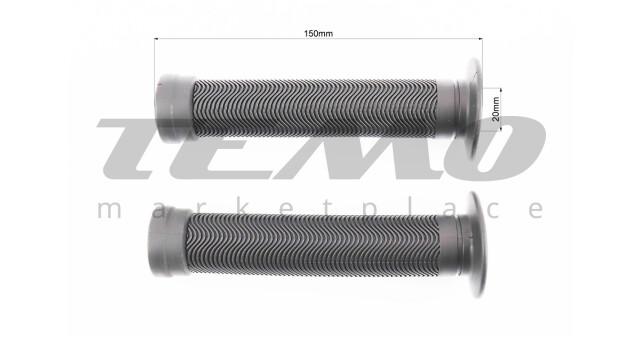 Ручки керма BMX 150мм, чорні TPE-075А - фото 3