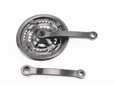 Шатуны "квадрат" 170мм, 42.34.24T MTB, чёрные BL 02 (узкий), (возможны потертости)