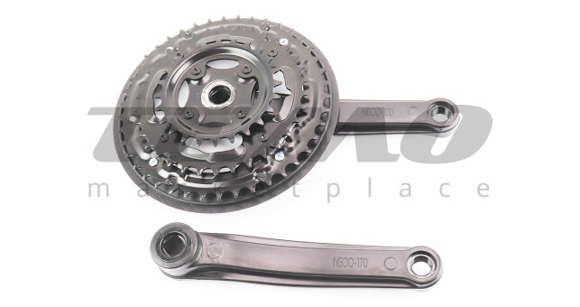 Шатуни "квадрат" 170мм, 42.34.24T MTB, чорні NSP-3001 - фото 2