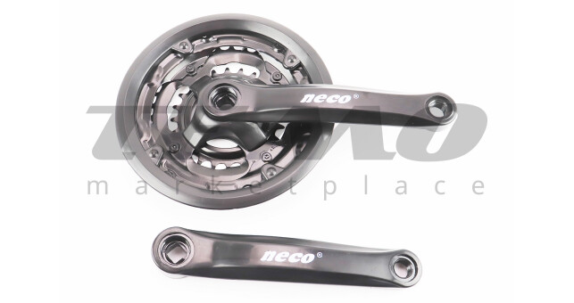 Шатуни "квадрат" 170мм, 42.34.24T MTB, чорні NSP-3001 - фото 1