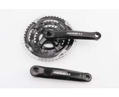 Шатуни "квадрат" 170мм, 48.38.28T MTB, чорні GS-P316