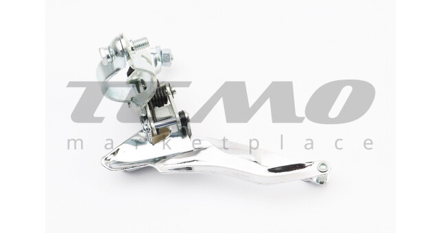 Перемикач ланцюга передній з нижньою тягою, кріпл. 28,6 мм, під зірку 42Т, хром - фото 2