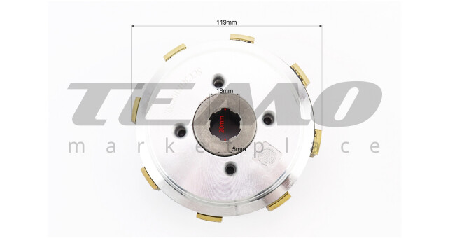 Сцепление в сборе (корзина d-20mm, внутренняя часть d-20mm) Тип 2 - фото 4