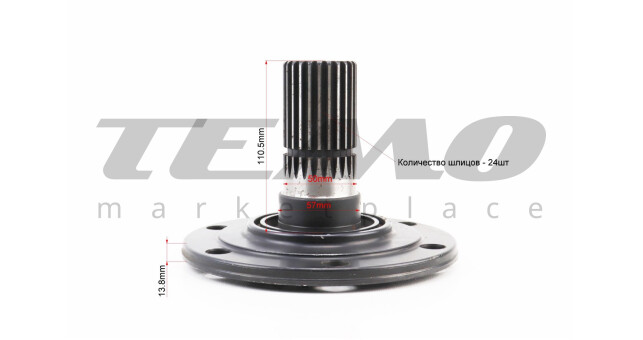 Ступиця переднього колеса Foton 354/404 (FT304.31F.117) - фото 3