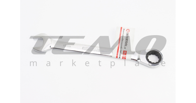 Ключ комбинированный с трещеткой 19мм CrV, PROF DIN3113 XT-1359 - фото 1
