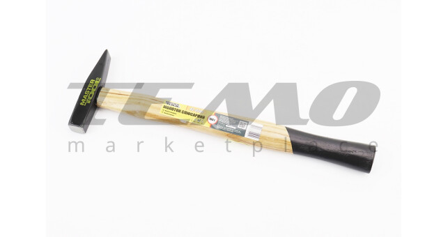 Молоток 100 г, ручка з дерева 02-0201 - фото 1