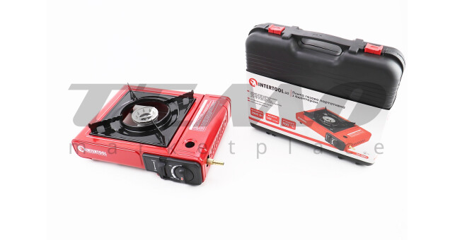 Плита газова одноконфоркова, п'єзопідпал, під газові балони бутан та пропан-бутан GS-0001 - фото 1