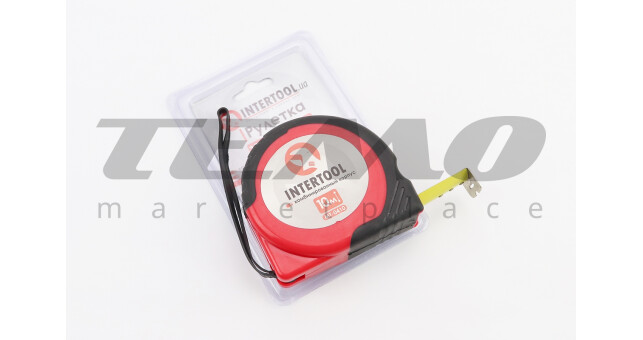 Рулетка с фиксатором 10мx25мм MT-0410 - фото 1