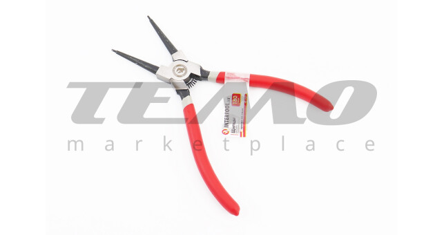 Щипці для зняття та встановлення стопорних кілець 180мм, прямі на стиск HT-7011 - фото 1