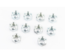 Гайка М12x1,75 корончатая 8 цб DIN935, к-кт 10шт