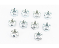 Гайка М12x1,75 корончатая 8 цб DIN935, к-кт 10шт