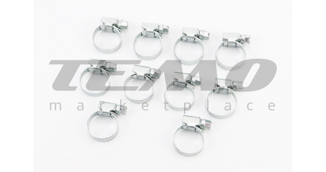 Хомут затяжной 12-20x9мм к-кт 10шт DIN3017-1 - фото 1
