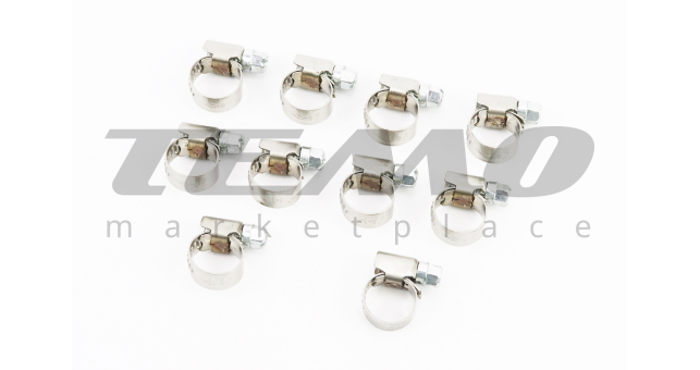 Хомут затяжной 8-12x9мм к-кт 10шт DIN3017 - фото 1