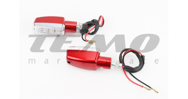 Поворот диодный LED ПРЯМОУГОЛЬНИК КРАСНЫЙ , 2шт - фото 1