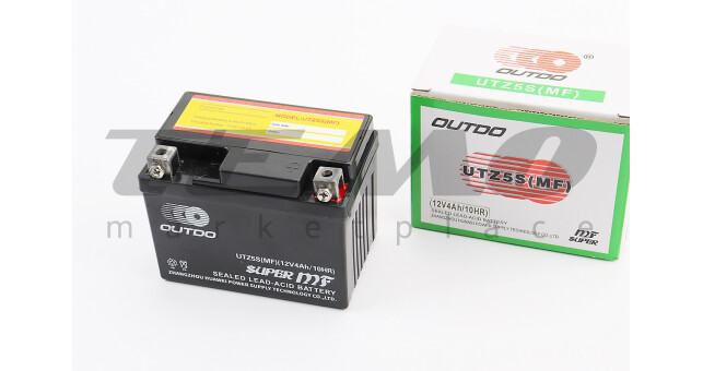 Мото аккумулятор OUTDO 12 Вольт 4Ah UTZ5S(MF) кислотный - фото 1
