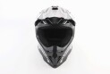 Шлем для мотоцикла кроссовый эндуро АТV BLD-819-7 L 59-60 см Чёрный глянец с бело-серым рисунком - фото 4