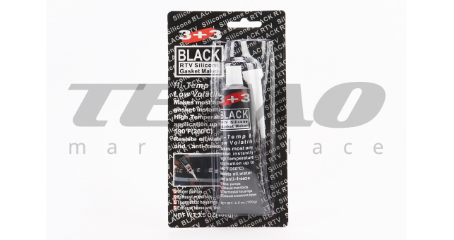 Герметик силіконовий високотемпературний ЧОРНИЙ &quot;Gasket Maker BLACK&quot; 100g - фото 1