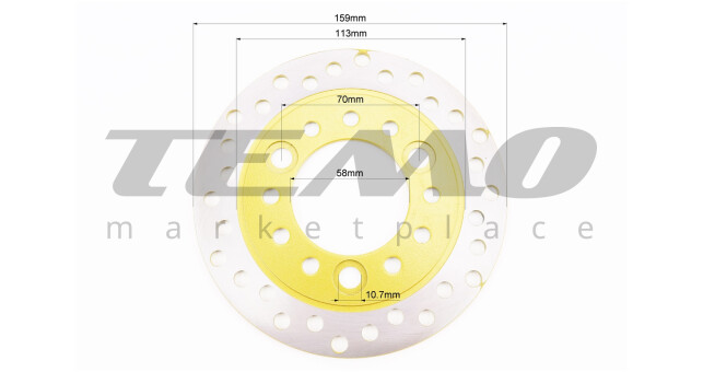 Диск тормозной LIPAI Honda DIO жёлтый - фото 2