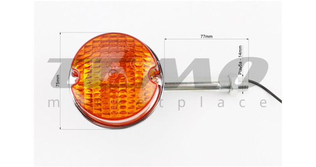 Поворот з кронштейном, колір обідка-"ХРОМ" (коротка ніжка) - фото 3