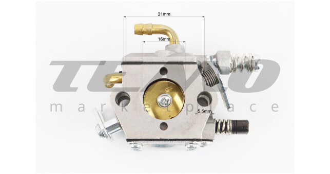 Карбюратор DNEPRO 4500/5200 металлические штуцера - фото 3
