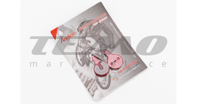 Тормозные колодки Disk-brake (Kugoo G2 Pro, Bolids Boli-BB8, YINXING), красные YL-1057 - фото 1