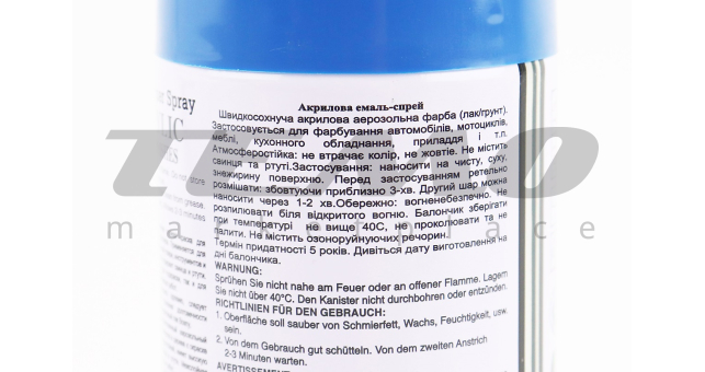 Краска акриловая №9 &quot;СИНИЙ ТИВОЛИ&quot;, Аэрозоль 400ml - фото 3