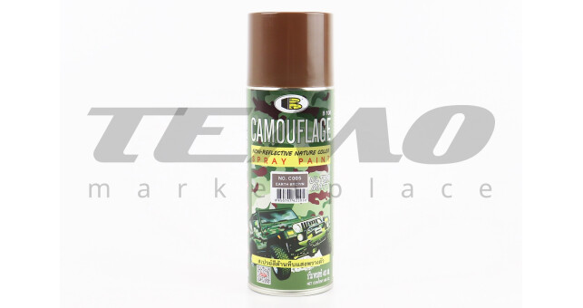 Краска акриловая камуфляжная №C005  "ЗЕМЛЯНИСТО-КОРИЧНЕВЫЙ", Аэрозоль 400ml - фото 1
